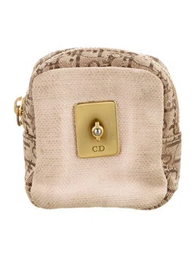 Pre-owned Dior Mini Issimo Cosmetic Bag In Neutral