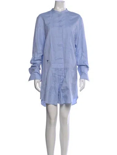 Pre-owned Dior Mini Dress In Blue