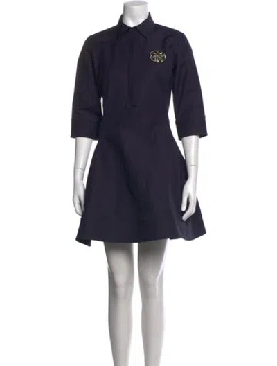 Pre-owned Dior Mini Dress In Blue