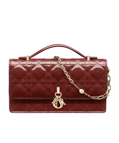 Dior Mini Flap Shoulder Bag In Brown