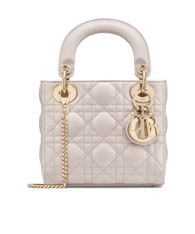 Dior Mini Lady  Bag In White