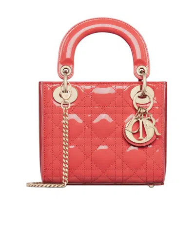 Dior Mini Lady  Handbag In Red