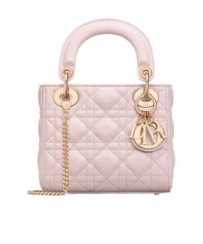 Dior Mini Lady  Handbag In Rose Bengal