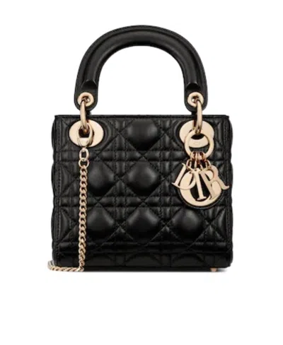 Dior Mini Lady  Shoulder Bag In Black