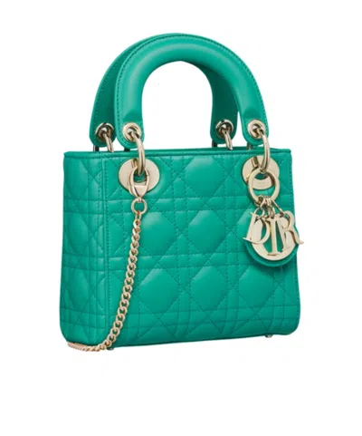 Dior Mini Lady  Shoulder Bag In Green