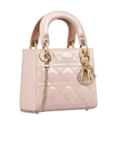 Dior Mini Lady  Shoulder Bag In Nude