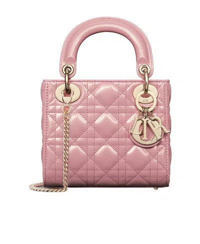 Dior Mini Lady  Shoulder Bag In Pink