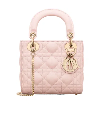 Dior Mini Lady  Shoulder Bag In Pink