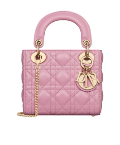 Dior Mini Lady  Shoulder Bag In Pink