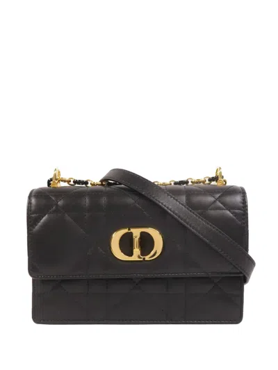 Pre-owned Dior Mini Miss Caro Chain-strap Lambskin Crossbody Bag In Black