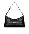 Dior Mini One-shoulder Dumpling Bun In Black