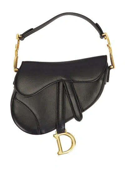 Pre-owned Dior Mini Saddle Bag In Black
