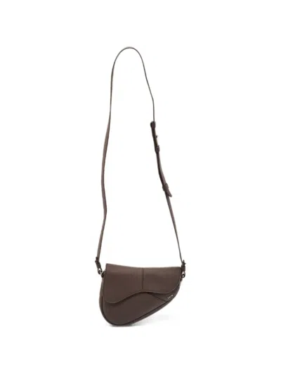 Pre-owned Dior Mini Saddle Cross Body Bag In Brown