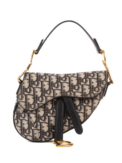 Pre-owned Dior Mini Saddle Handbag In Blue