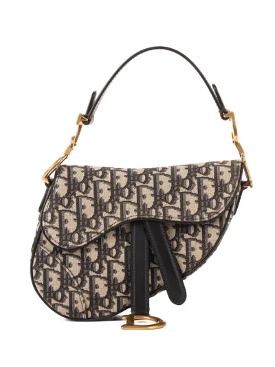 Pre-owned Dior Mini Saddle Handbag In Blue