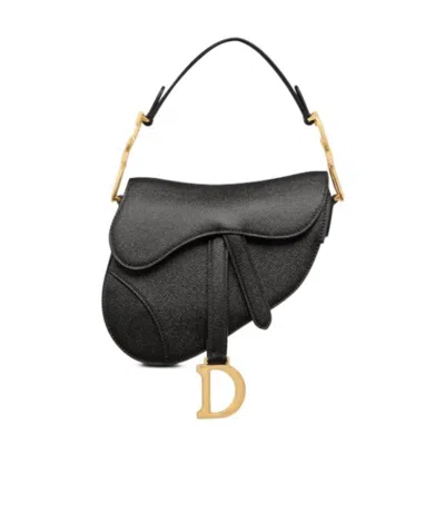 Dior Mini Saddle Shoulder Bag In Black