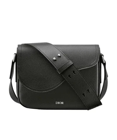 Dior Mini Saddle Shoulder Bag In Black