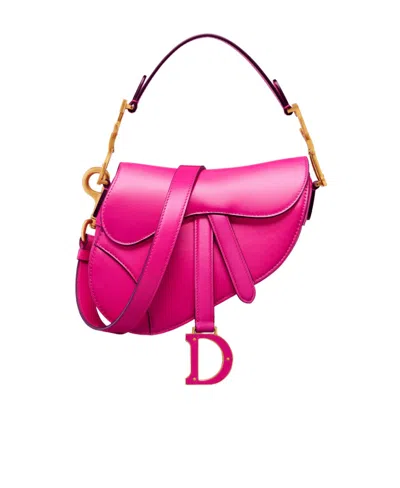 Dior Mini Saddle Shoulder Bag In Pink