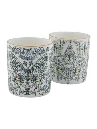 Pre-owned Dior Mini Scented Candle Set In White