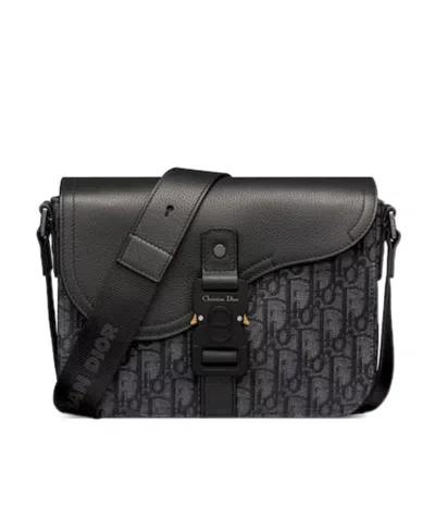 Dior Mini Shoulder Strap Saddle Single Shoulder Bag In Black