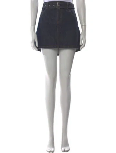 Pre-owned Dior Mini Skirt In Blue