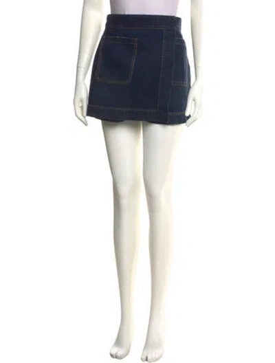 Pre-owned Dior Mini Skirt In Blue