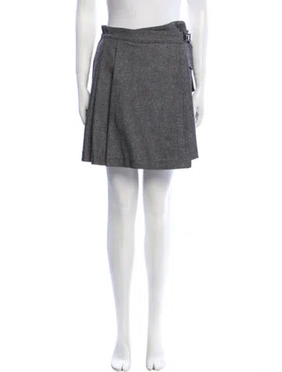 Pre-owned Dior Mini Skirt In Gray