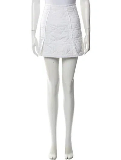 Pre-owned Dior Mini Skirt In White