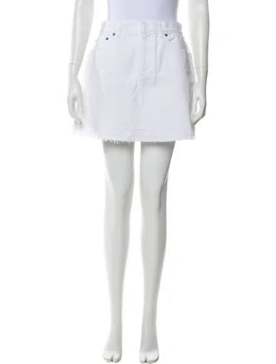 Pre-owned Dior Mini Skirt In White