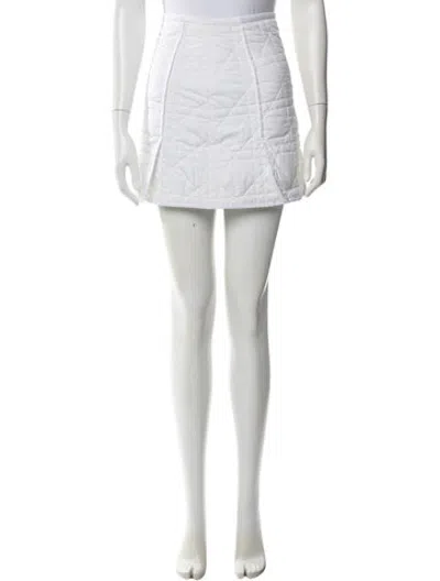 Pre-owned Dior Mini Skirt In White