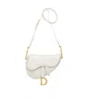 Dior Mini Soft Saddle Bag In White