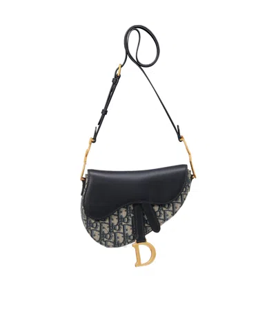 Dior Mini Soft Saddle In Blue
