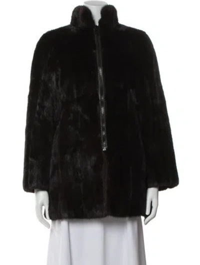 Pre-owned Dior Mink Fur Coat In Brown