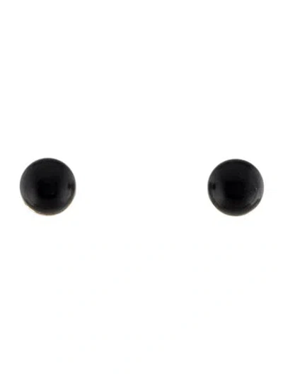 Pre-owned Dior Mise En  Tribales Tulip Earrings In Black