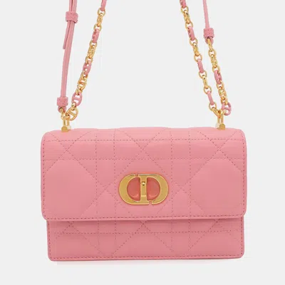 Pre-owned Dior Miss Caro Chainshoulder Bag Pinks5169udax Leather