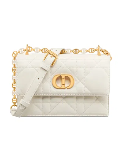 Dior Miss Caro Mini Shoulder Bag In White