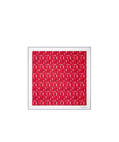 Dior Miss  Allover 90 Square Scarf In Red