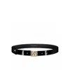 Dior Refined Leather Belt In Black