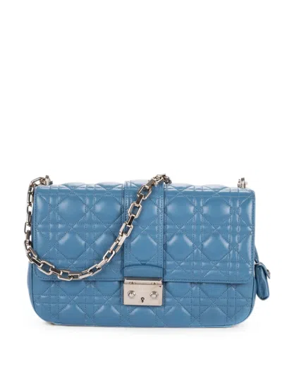 Pre-owned Dior Miss  Cannage Shoulder Bag In Blue