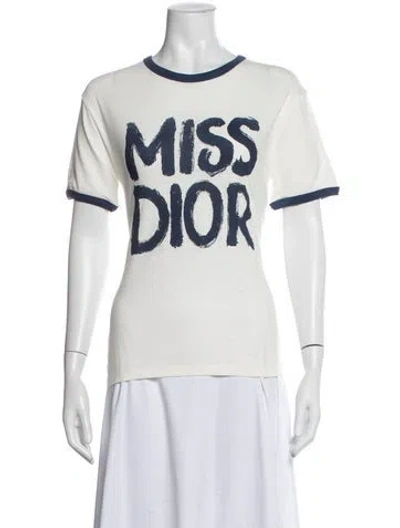Pre-owned Dior Miss  Graphic Print Shirt Graphic Print T-shirt In Neutral