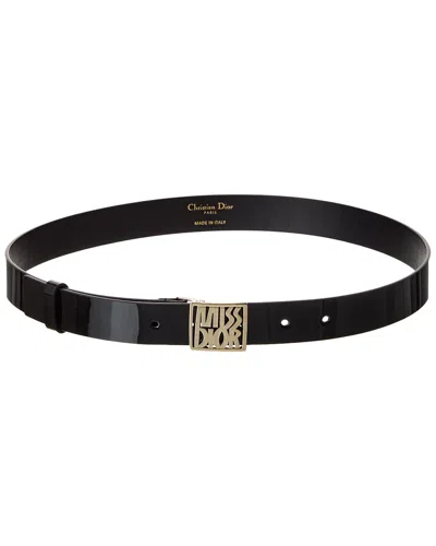 Dior Miss  Leather Belt In Black