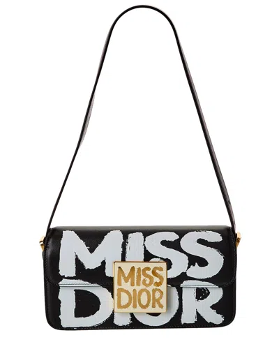 Dior Miss  Leather Shoulder Bag In Black