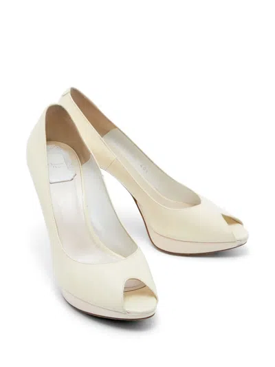 Pre-owned Dior Miss  Peep-toe Pumps In Neutral