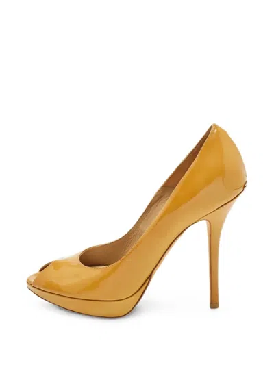 Pre-owned Dior Miss  Peep-toe Pumps In Neutral