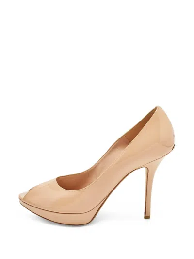 Pre-owned Dior Miss  Peep-toe Pumps In Neutral