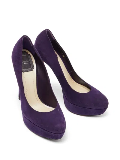Pre-owned Dior Miss  Platform Pumps In Purple