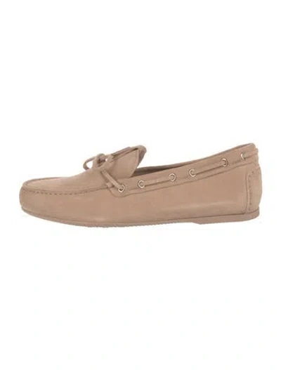 Pre-owned Dior Miss  Suede Moccasins In Neutral
