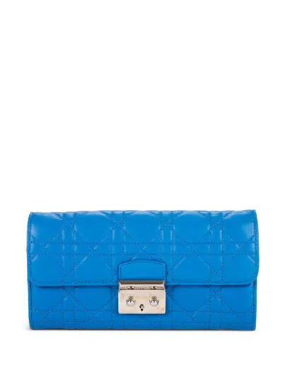 Pre-owned Dior Miss  Wallet In Blue