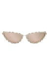Dior Miss B1u 63mm Cat Eye Sunglasses In Gold/brown Mirror