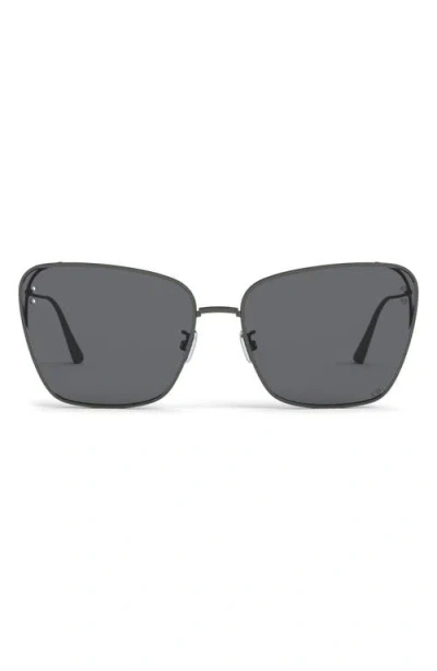 Dior Miss B2u 63mm Butterfly Sunglasses In Black